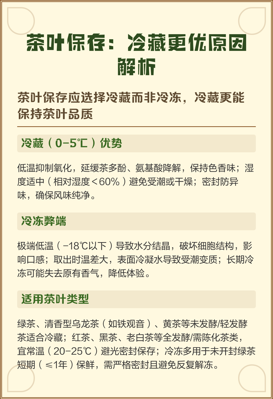 茶叶储存冷冻还是冷藏(茶叶储存方法是放在冷冻还是冷藏) 茶叶储存冷冻还是冷藏(茶叶储存方法是放在冷冻还是冷藏)