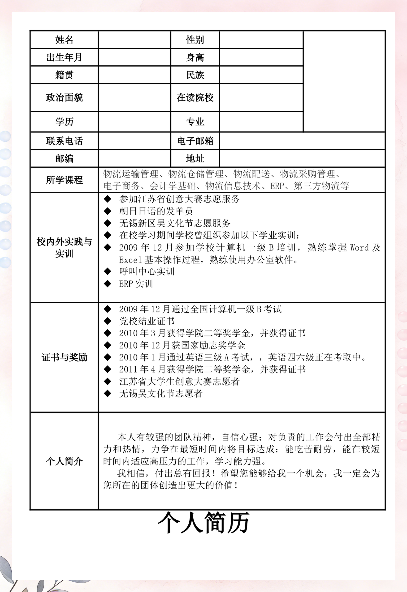 个人简历籍贯怎么填写才正确(个人简历籍贯怎么填写才正确最新完整个人简历模版)