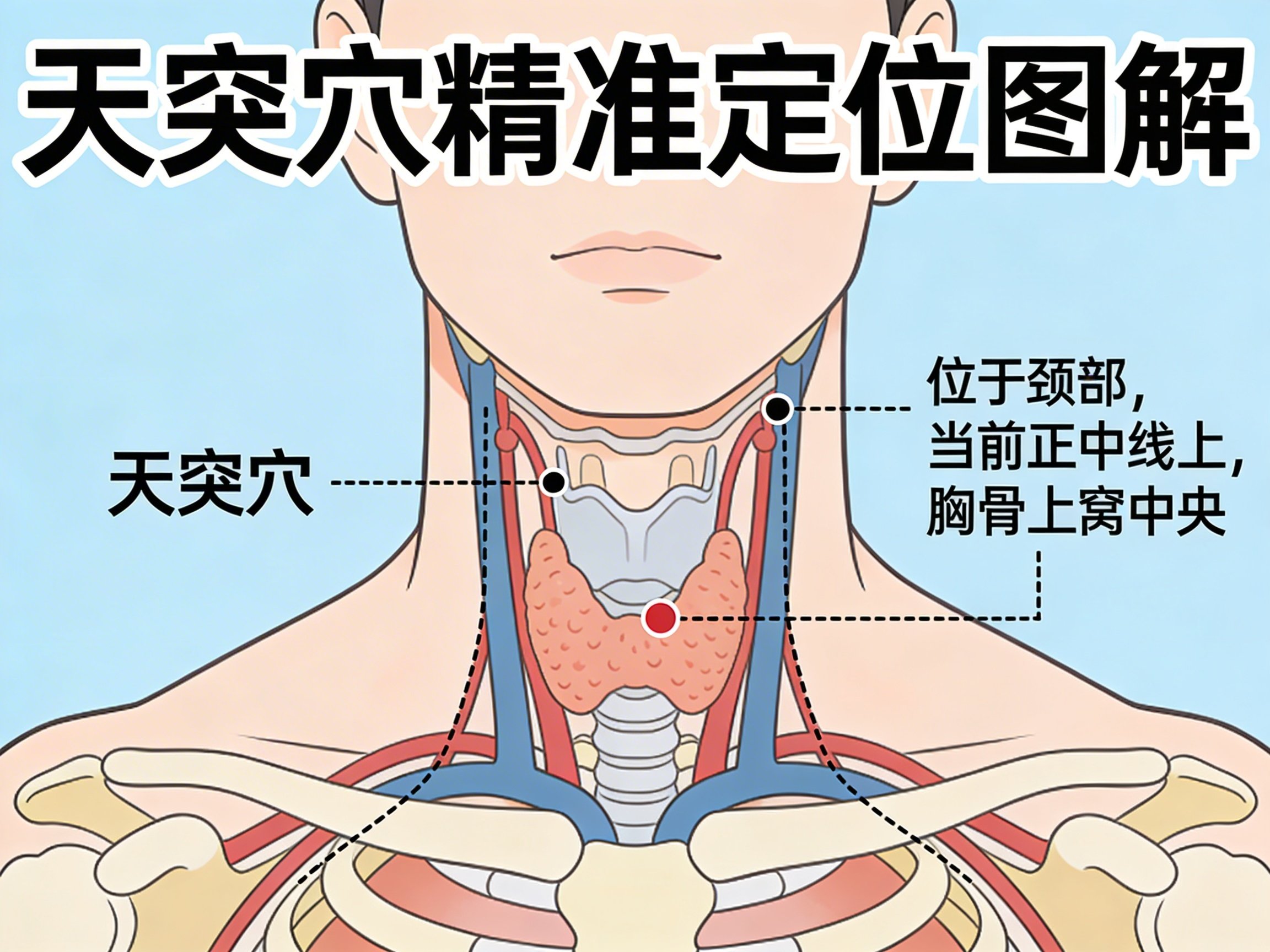 天突穴位位置图及功效(天突穴位图的准确位置图)