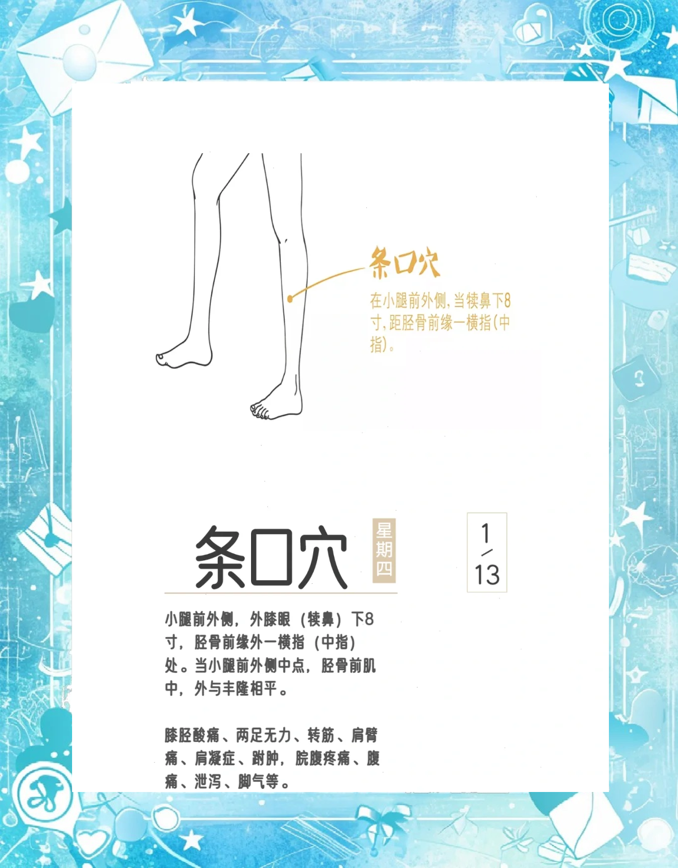 条口的准确位置图(条口的准确位置图片及功效)