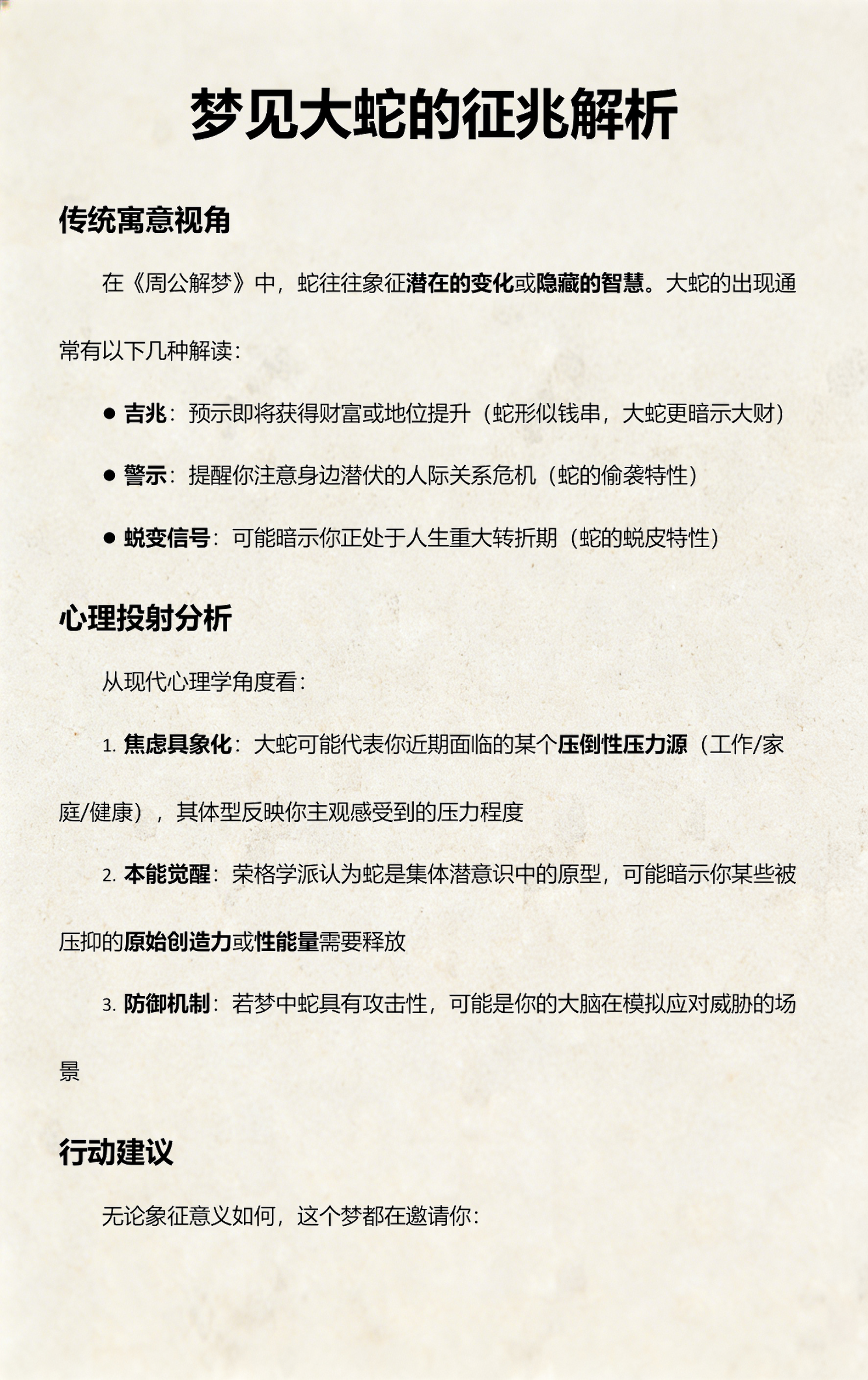 梦见两条大蛇是什么预兆女性(梦到两条大蛇预示着什么周公解梦)