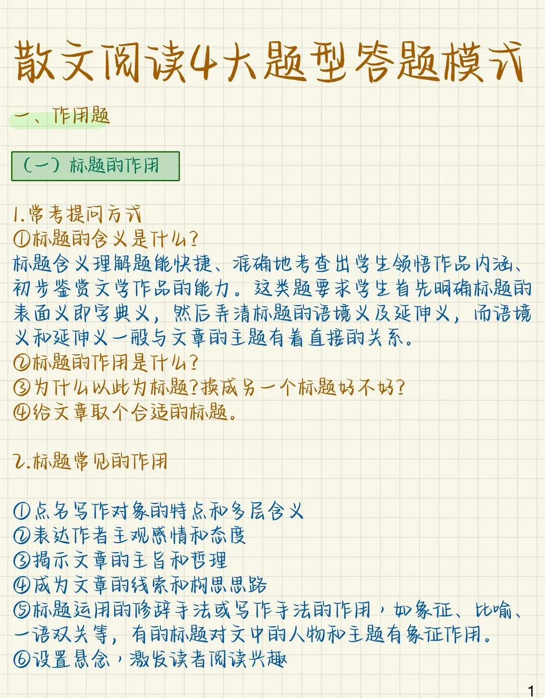 标题的作用及含义(标题的作用及含义答题格式)